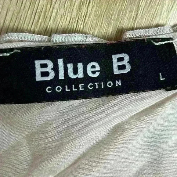 Blue B Collection Women Boho Ruffle Patchwork Floral Mini Dress Size L - Picture 14 of 16